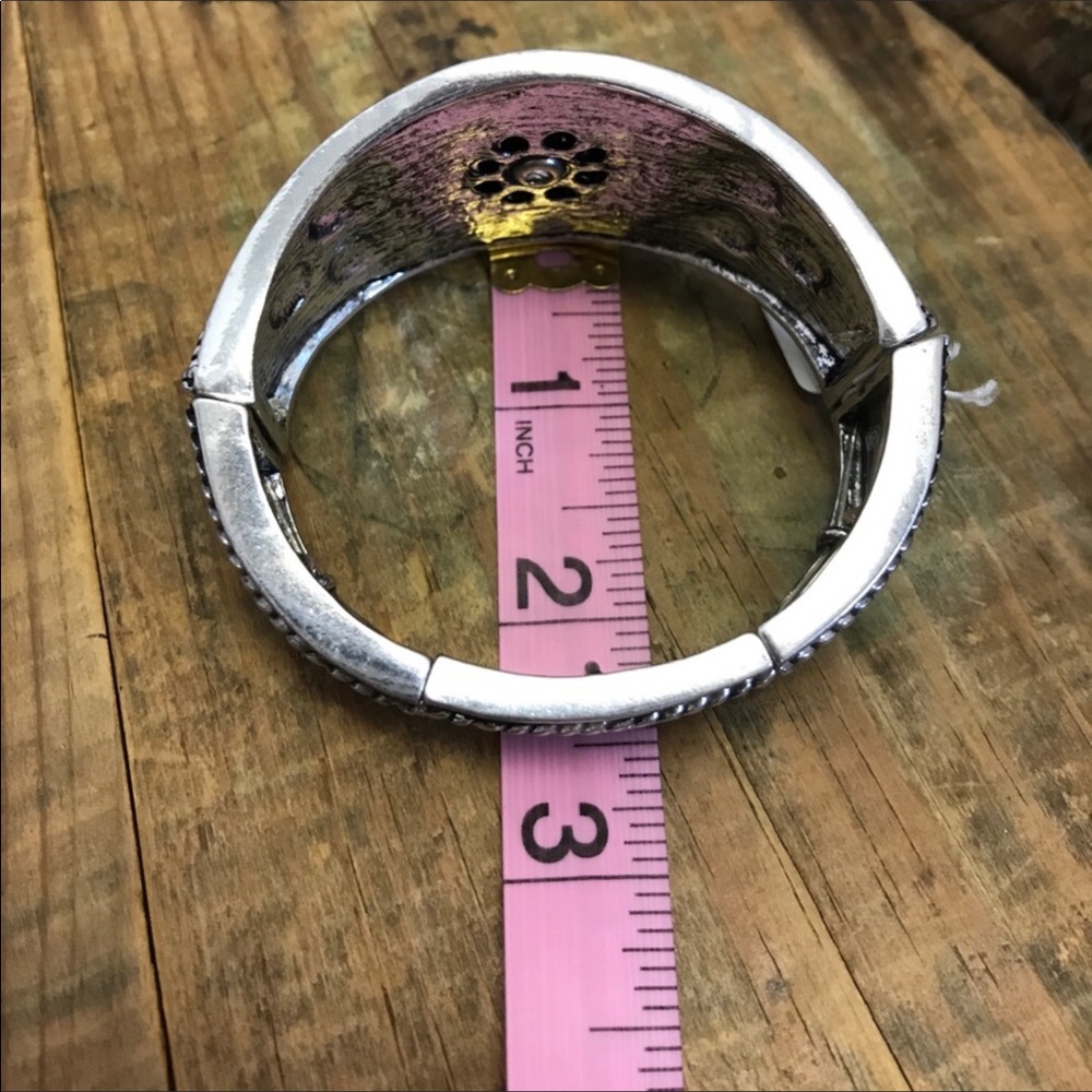 Silver Finish Rhinestone Bracelet - Picture 7 of 7